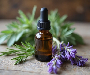 Aceite esencial de recuperación muscular natural.